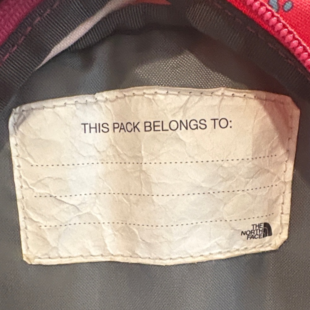 The North Face Pink and Blue Speckled Backpack - Picture 7 of 8